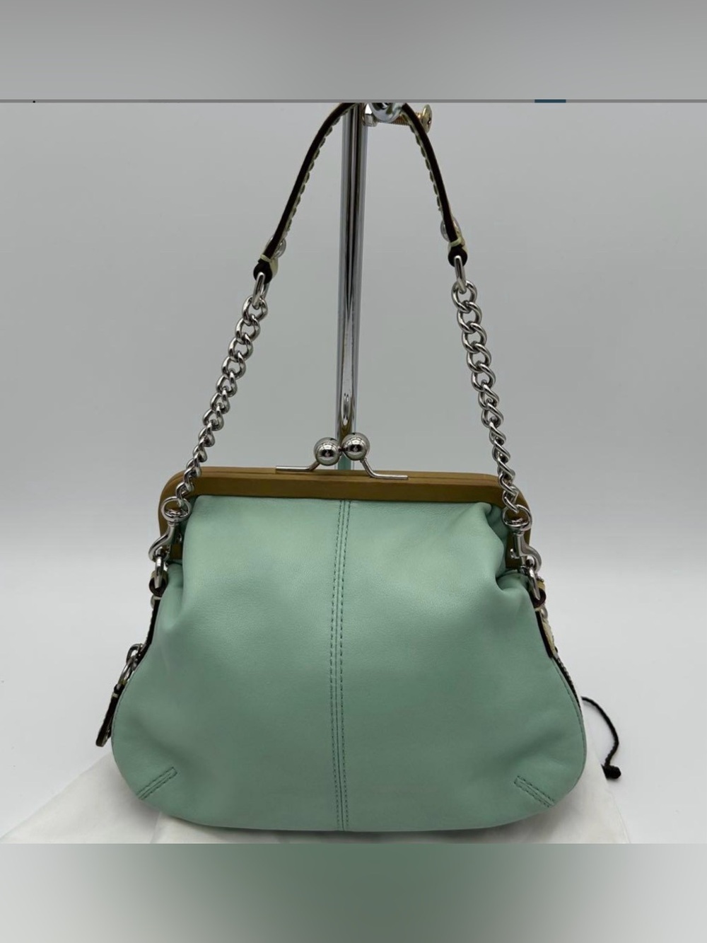 Coach Bonnie Kisslock Chain Satchel EUC - Picture 2 of 6